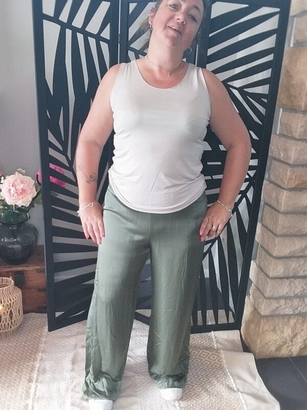 Pantalon imitation soie