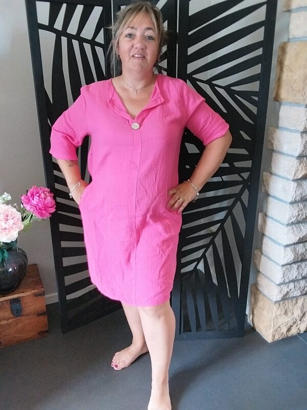 Robe mi-longue en gaze de coton - Image 2