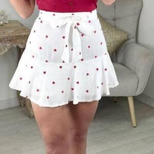 Jupe short petits coeurs