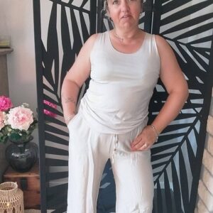 Pantalon imitation lin