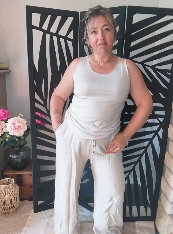 Pantalon imitation lin